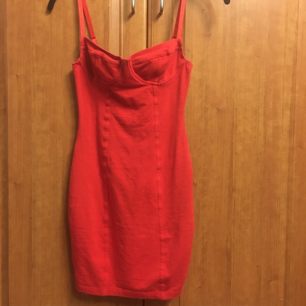 Short red dress